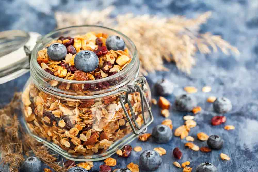 Orange-Scented Granola with Dried Blueberries