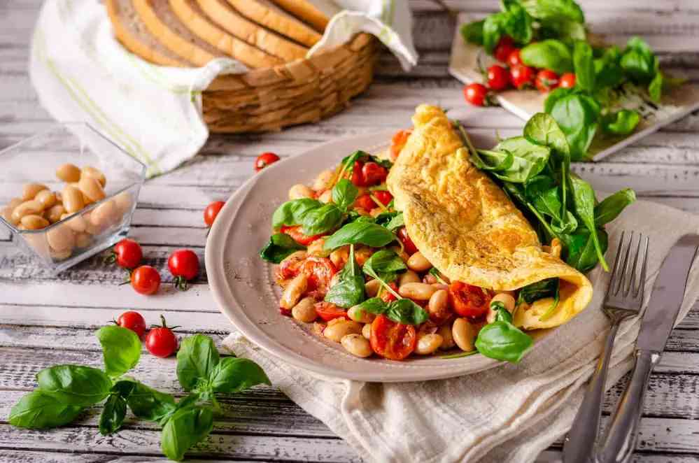 Tomato and Beans Omelet Bites