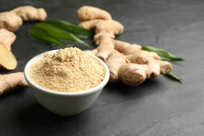 Dehydrated ginger root