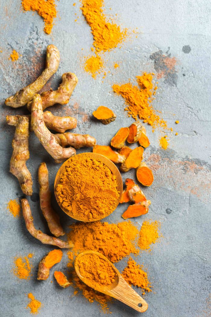 Dehydrated turmeric root