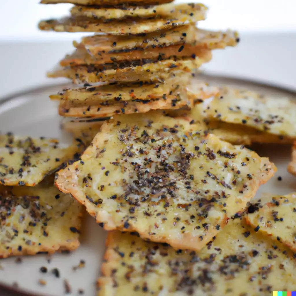 Parmesan Black Pepper Flax Crackers | Commercial Dehydrators