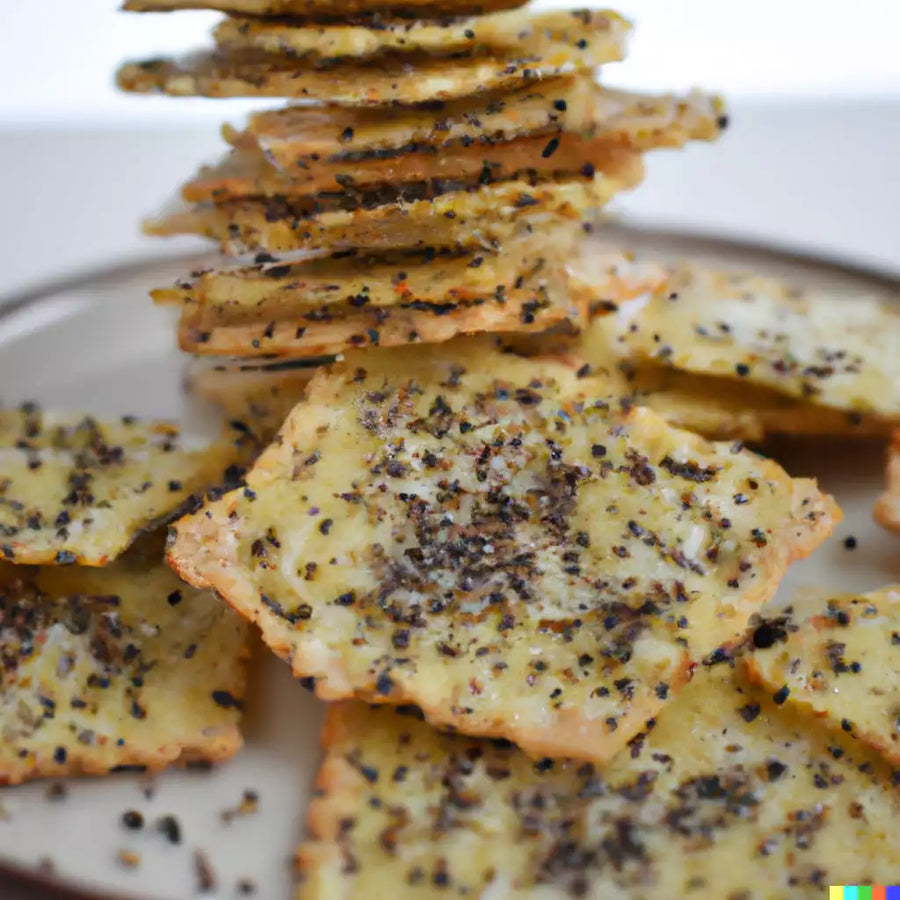 Parmesan Black Pepper Flax Crackers | Commercial Dehydrators