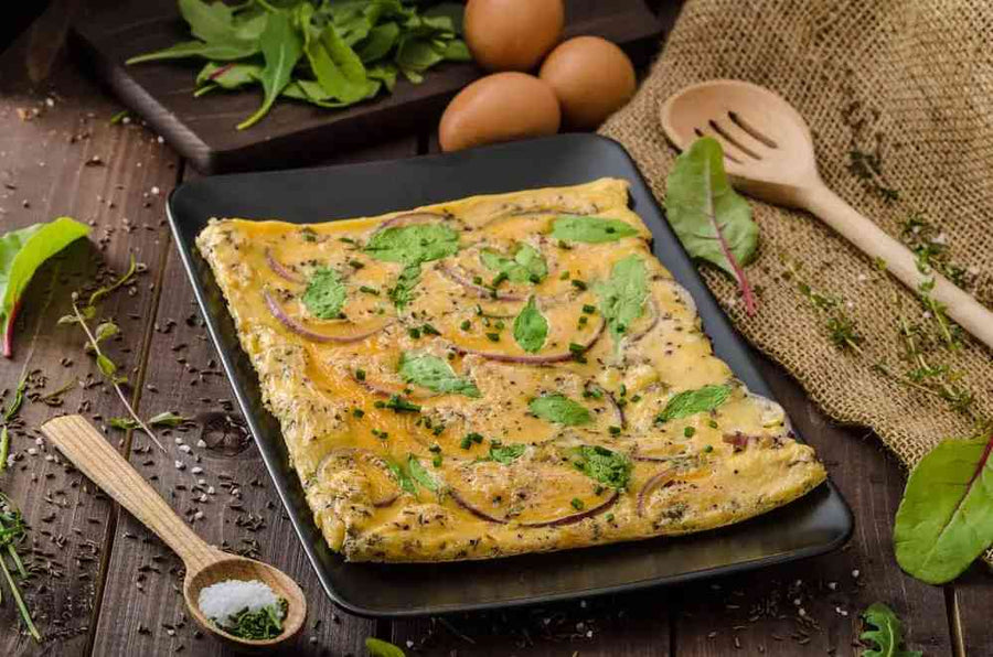 Omelet Bites with Onions