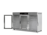 Benchfoods 3 Zone 60 Tray commercial dehydrator with doors open showing stainless steel trays