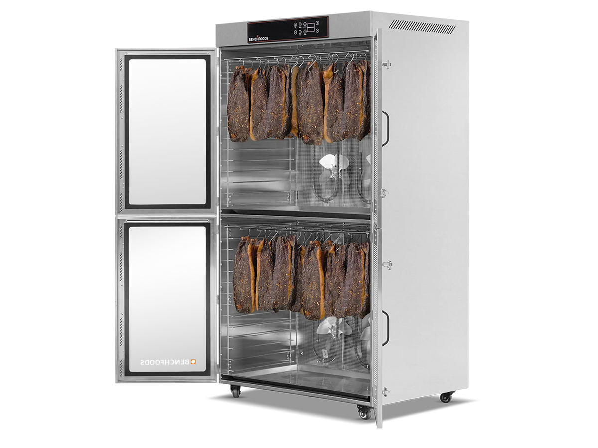 Benchfoods 2 Zone 28 Tray Biltong Bundle, angle open