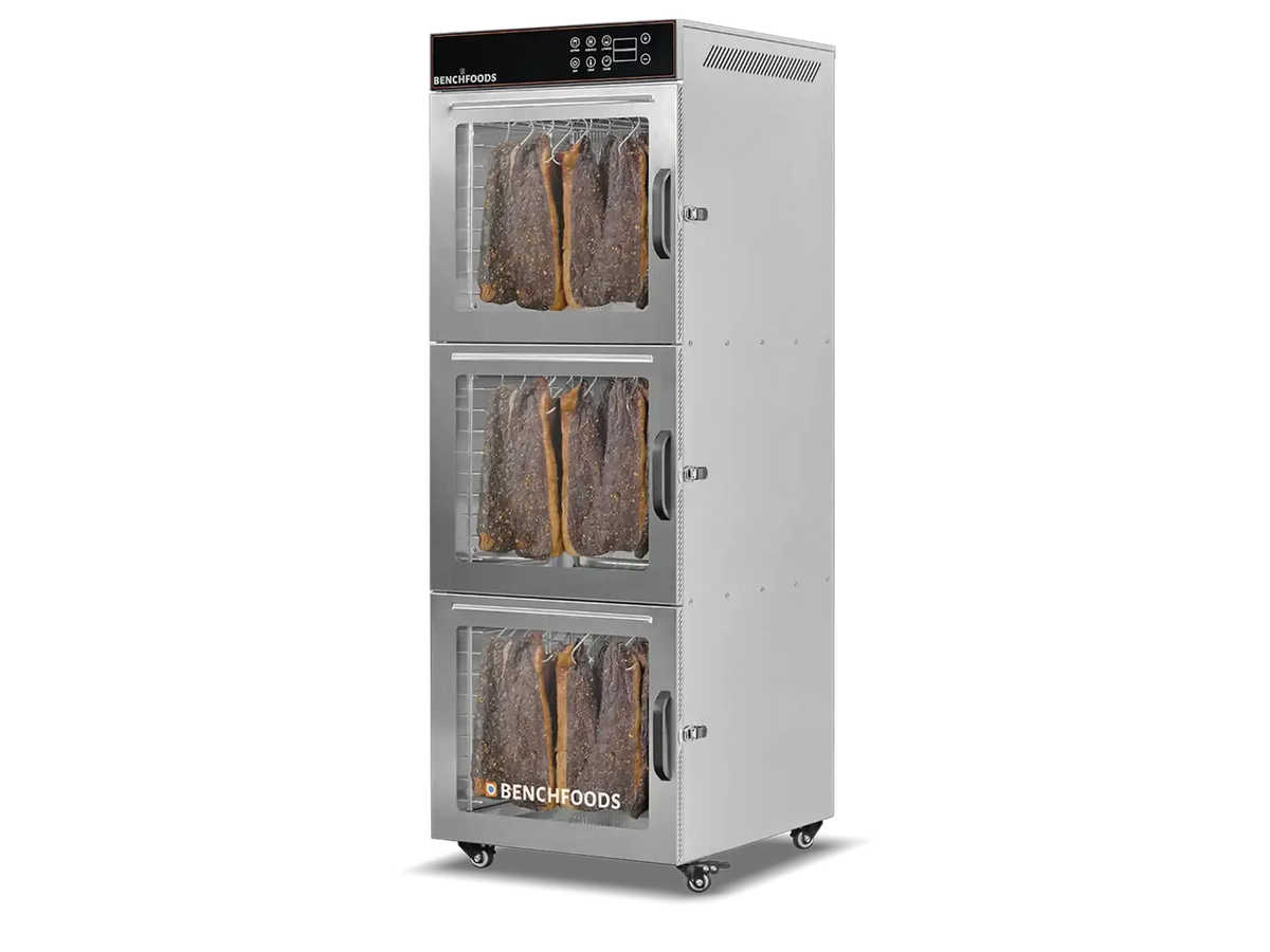 Benchfoods 3 Zone 30 Tray Biltong Bundle, angle closed