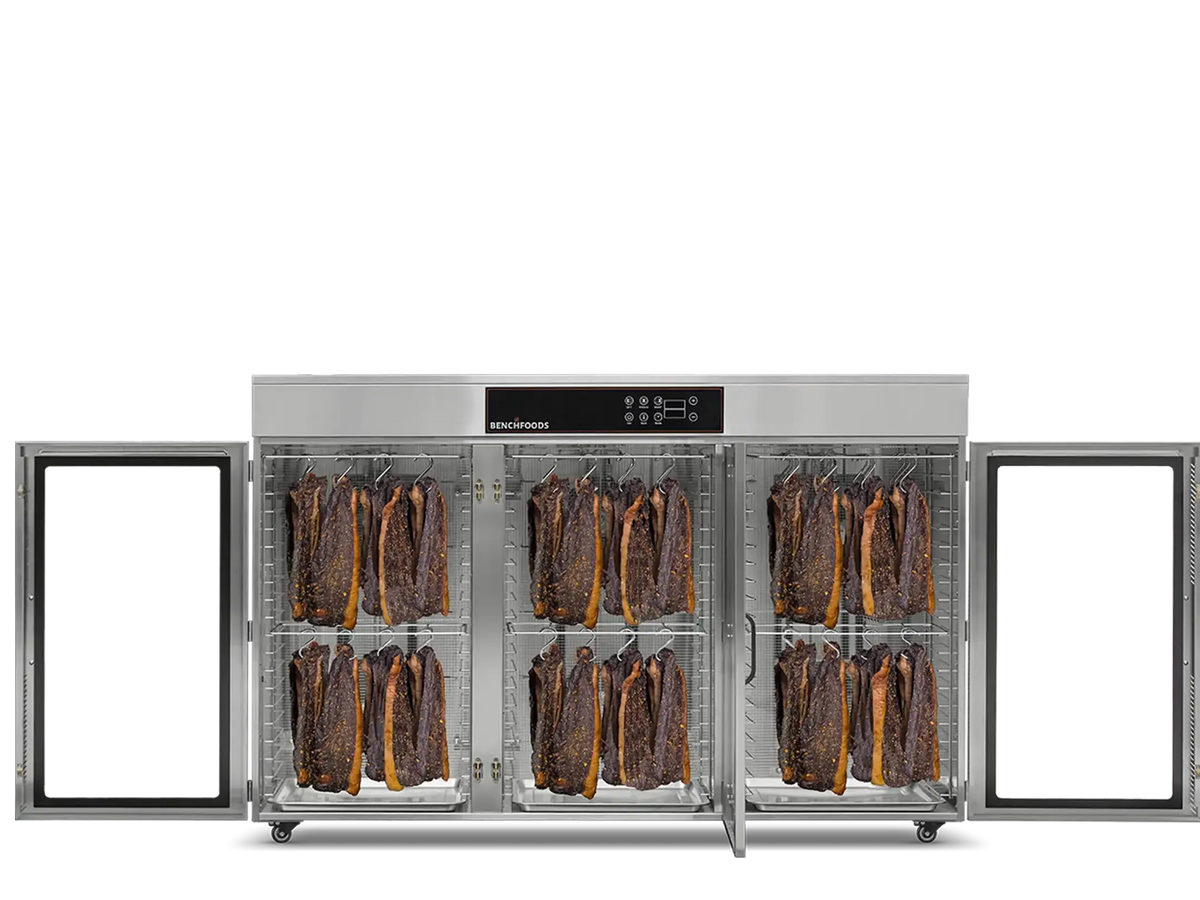 Benchfoods 3 Zone 60 Tray Biltong Bundle, doors open front