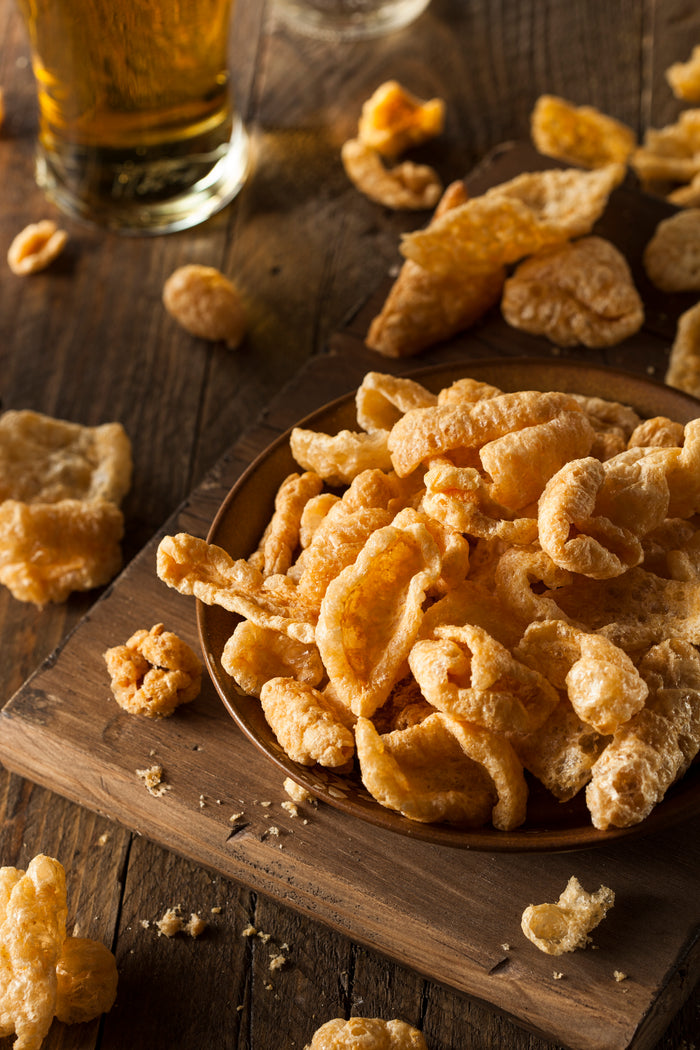 Homemade pork rinds